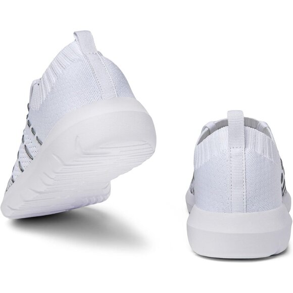 Women White  Running Breathable Knitting flexible Mesh Sports Shoes Sneakers - Picture 4 of 7